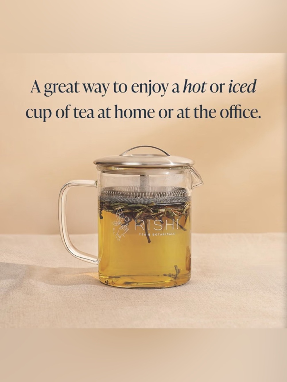NEW Glass Tea Infuser Pitcher with Stainless Lid - Clear